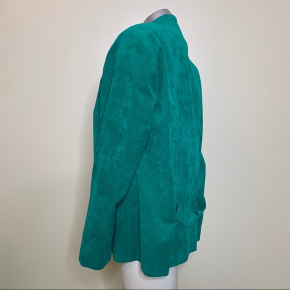 Vintage Nat Kaplan Couture Green Suede Blazer - Picture 6 of 16